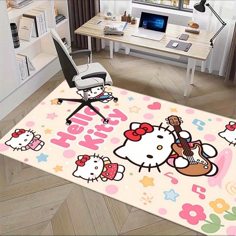 Office Rug Hello Kitty, Music Anti-Slip Rug, Machine Washable for Living Room, Bedroom, Office, Multiple Sizes, Bedroom Mat, Decorative Mat, Durable M