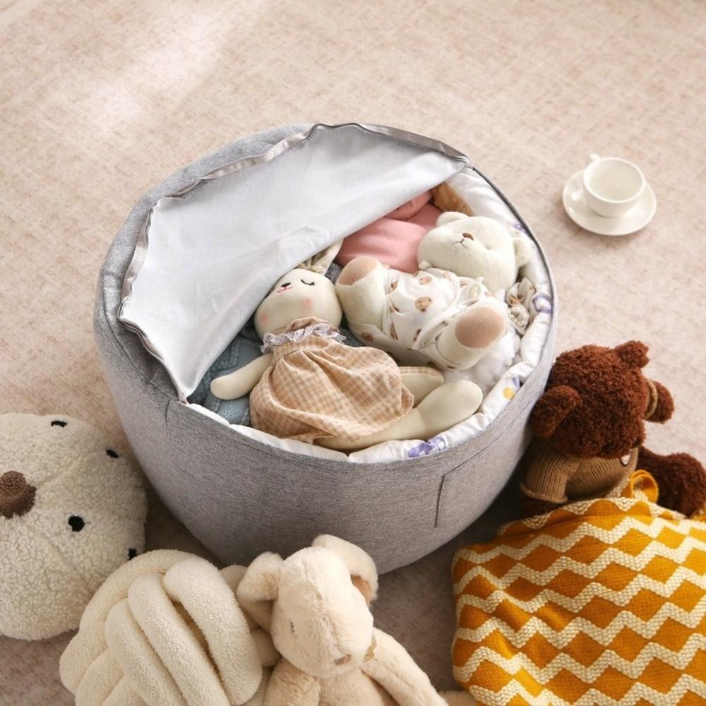Large Capacity Seat Cushion Cover Unstuffed Clothes Storage Bag Sofa Stool Cover Living Room Use