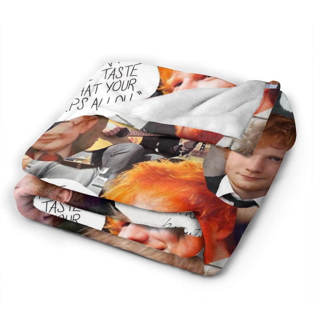 Famous Singer Ed Sheeran Classic Flannel Blanket Warm Soft Bedding Throws for Couch Chair Travel Office Bedspread Sofa Bed Cover