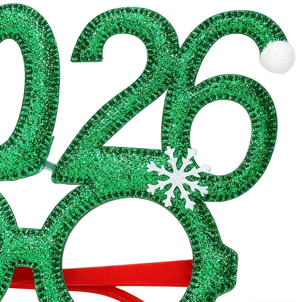 Fun Christmas Glasses 2026 Eyeglasses Props Decorative Props Glasses For Kids Teens Adults Attendees Hosts Night Celebration
