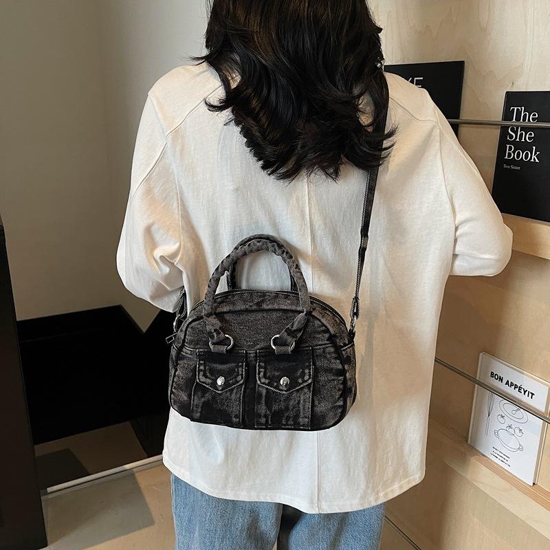 Women's Denim Shoulder Bag Large Capacity Small Square Bag