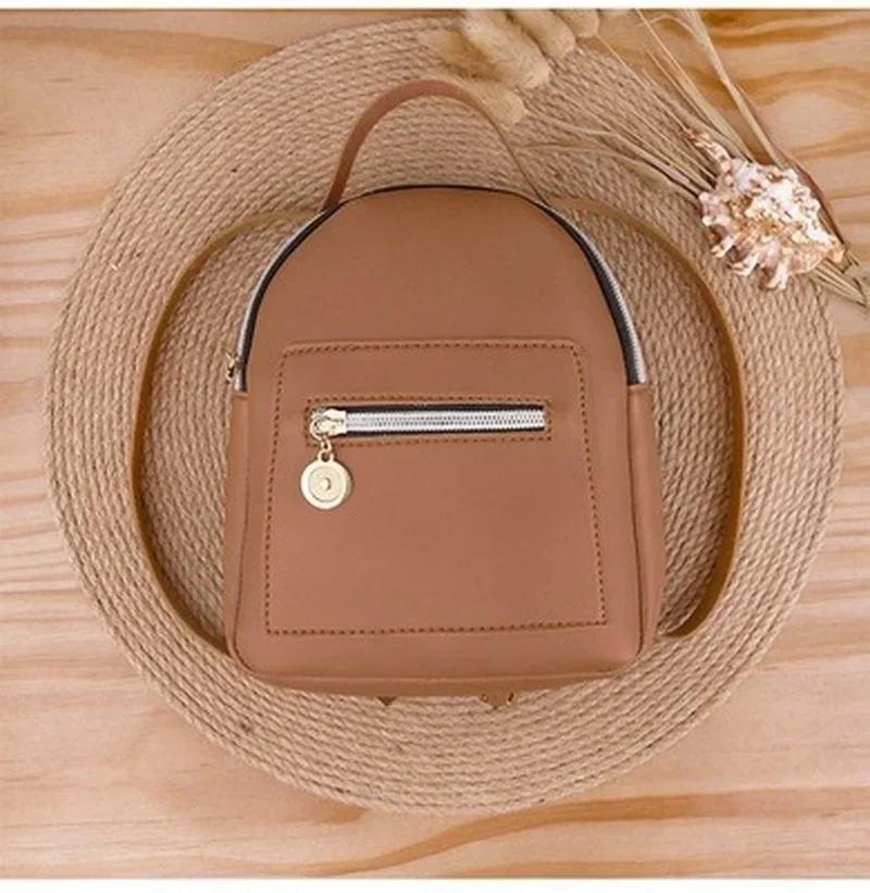 

1 шт. рюкзак женский новый модный корейский универсальный дорожная сумка женский рюкзак маленькая сумка школьный рюкзак для студента коричневый