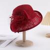 Summer lace breathable sun hat women's mesh flower pot hat sun hat fashion versatile crimped top hat