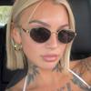 New cat eye sunglasses, European and American fashion simple metal versatile sunglasses, trendy fashion glasses