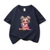 Kids Cotton T Shirt Girl Sitting With Pink Unicorn Print Crew Neck Short Sleeve Tee Casual Boys Girls Summer Tops