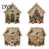 Miniature Dollhouse Kit DIY Christmas Faux Pearl Art Painting Hanging Pendant Kit, 3D Bead Gingerbread Creative Gift for Adults House Handmade Holiday