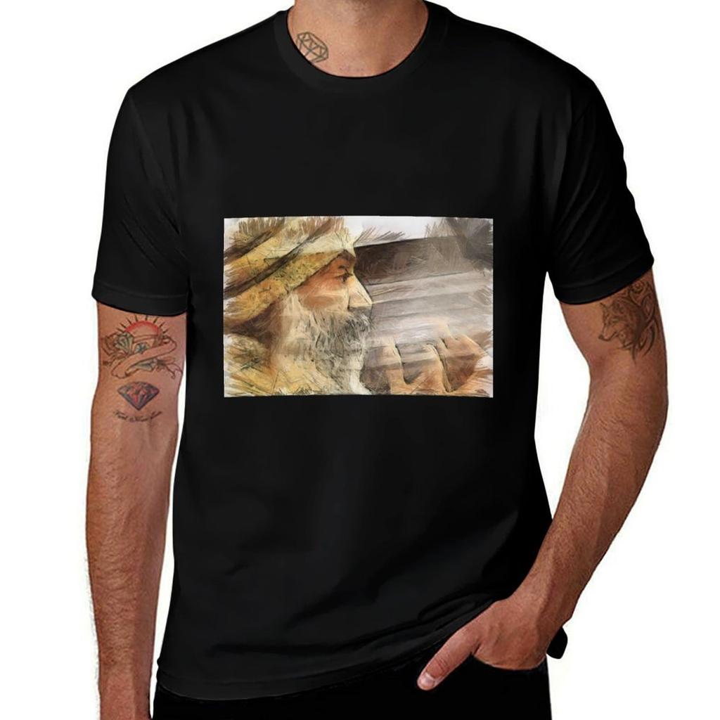 Osho Rajneesh Chandra Mohan Tshirt Basic Solid Tee For Daily Use