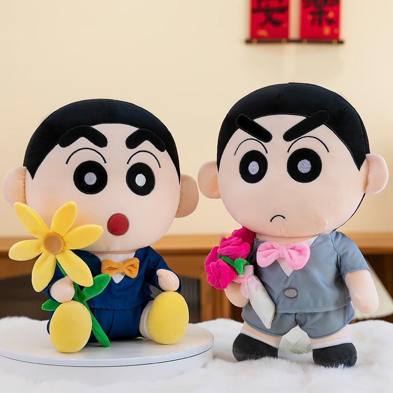 Dress crayon small new plush toy cute flower hug suit small new doll sleeping pillow