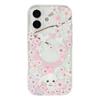 For iPhone 17 Case Compatible with MagSafe Embedded Rhinestones IMD Pattern TPU PC Phone Back Cover