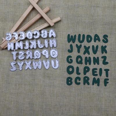 Set de litere majuscule matrițe de tăiere a metalelor pentru album de albume, argintiu, din oțel carbon, șabloane tăiate cu șablon, pentru realizarea de cărți de album foto