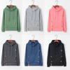 Womens Soft And Comfortable Long Sleeve Hooded Hoodies With Pure Color Sport Coat