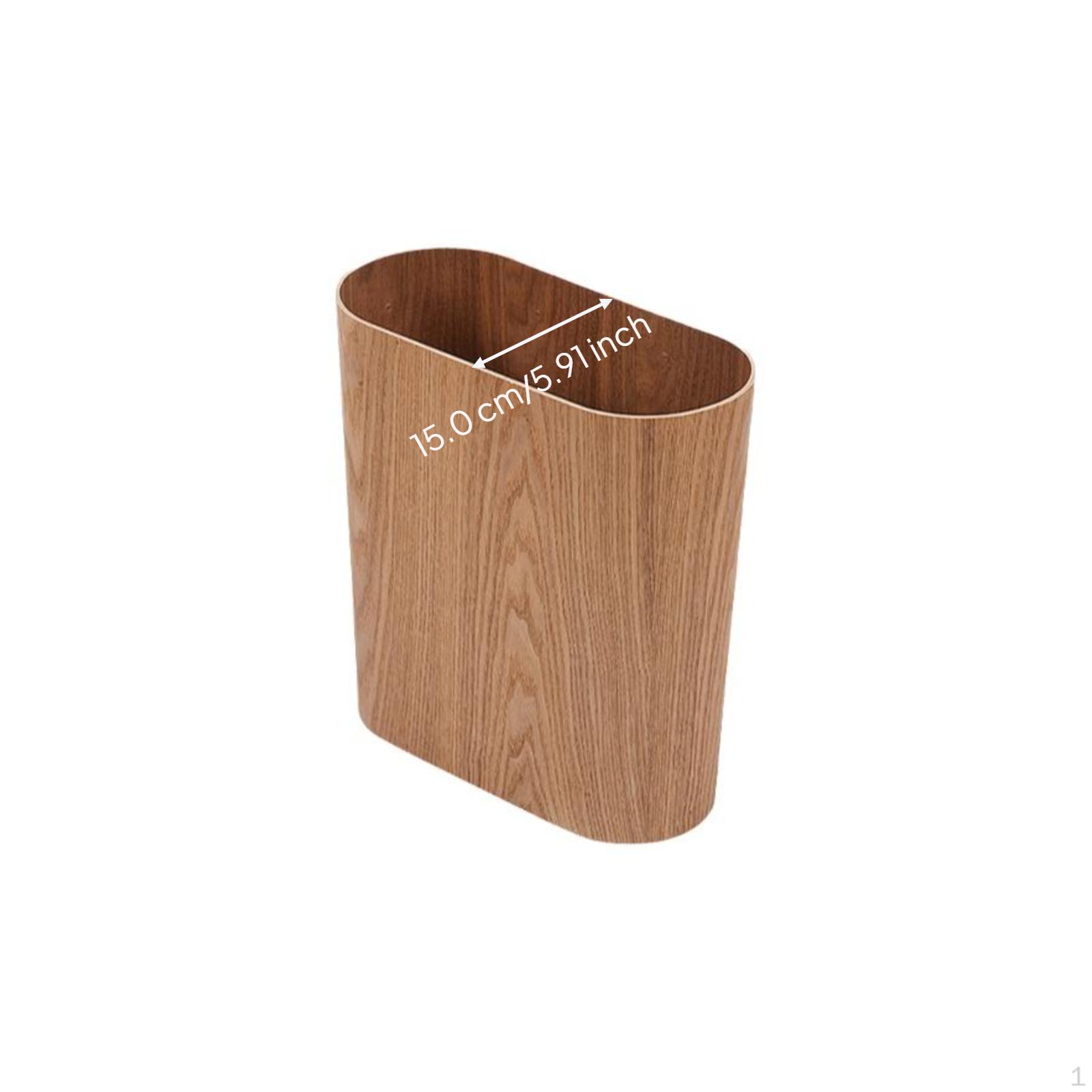 Wooden Trash Can Rectangular Waste Bin