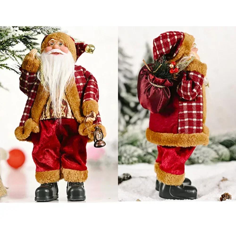 1~4KS 2025 Vánoční dekorace pro domov Plyšová panenka Santa Clause 30 cm Dekorace na párty Navidad Vánoční ozdoby Novoroční dárek
