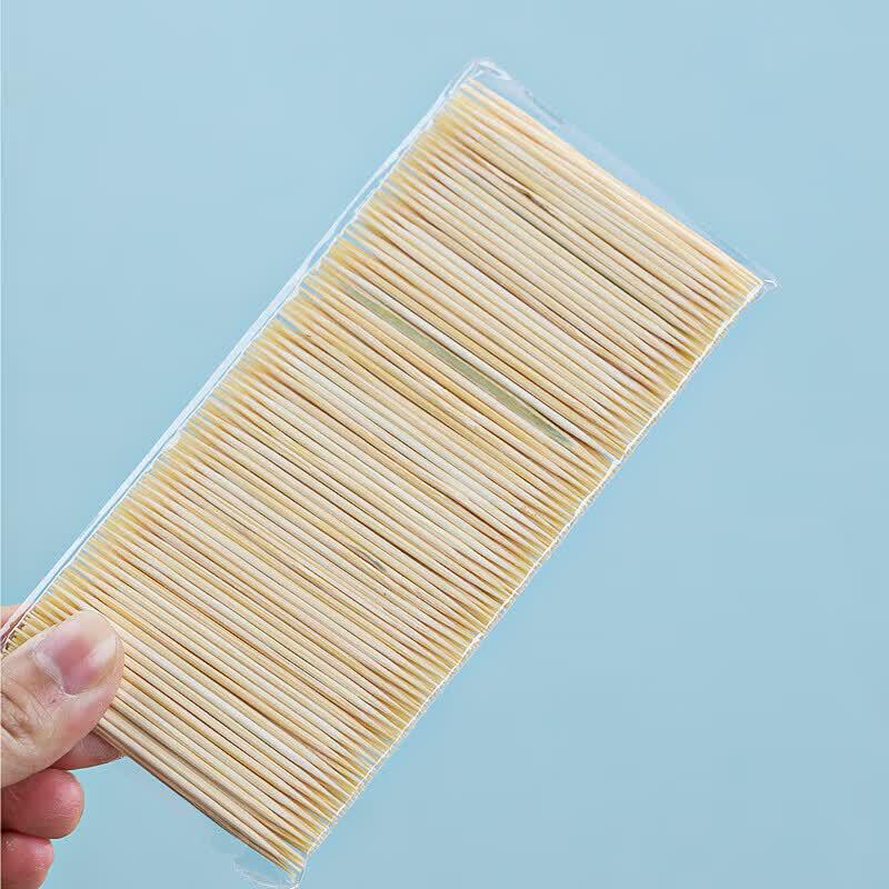 Fangcaodi Disposable Ultra-Fine Double-Ended Bamboo Toothpicks
