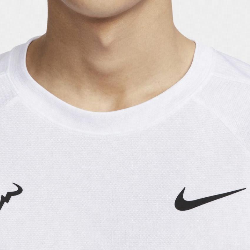 Nike Rafa Challenger Dri-Fit Solid Quick-Dry Crew Neck Short Sleeve T-Shirt Men Tops White DV2888-100