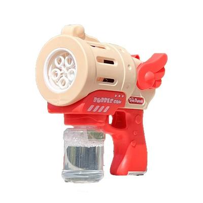 Five-hole Angel Wing Large Automatic Bubble Gun + Bubble Liquid Included Korean Childrens Toys