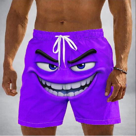 Funny Expression Beach Shorts for Men, Quick-Dry, Loose-Fit, Trendy and Fun for Beach Vacations