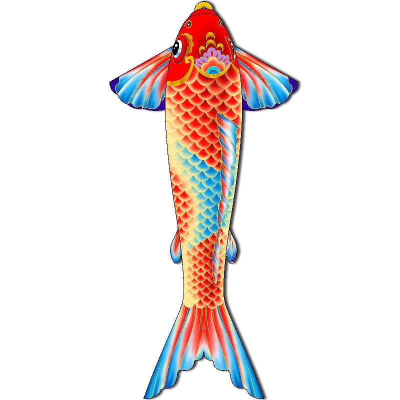 Koi Fish Triangular Kite With Glass Fiber Frame For Travel And Celebration Events