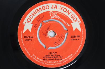 7inch Record VICTORIA KINGS A - Judy / Belina JOB40 OCHIMBO JA-YON' Kenya World Music Used