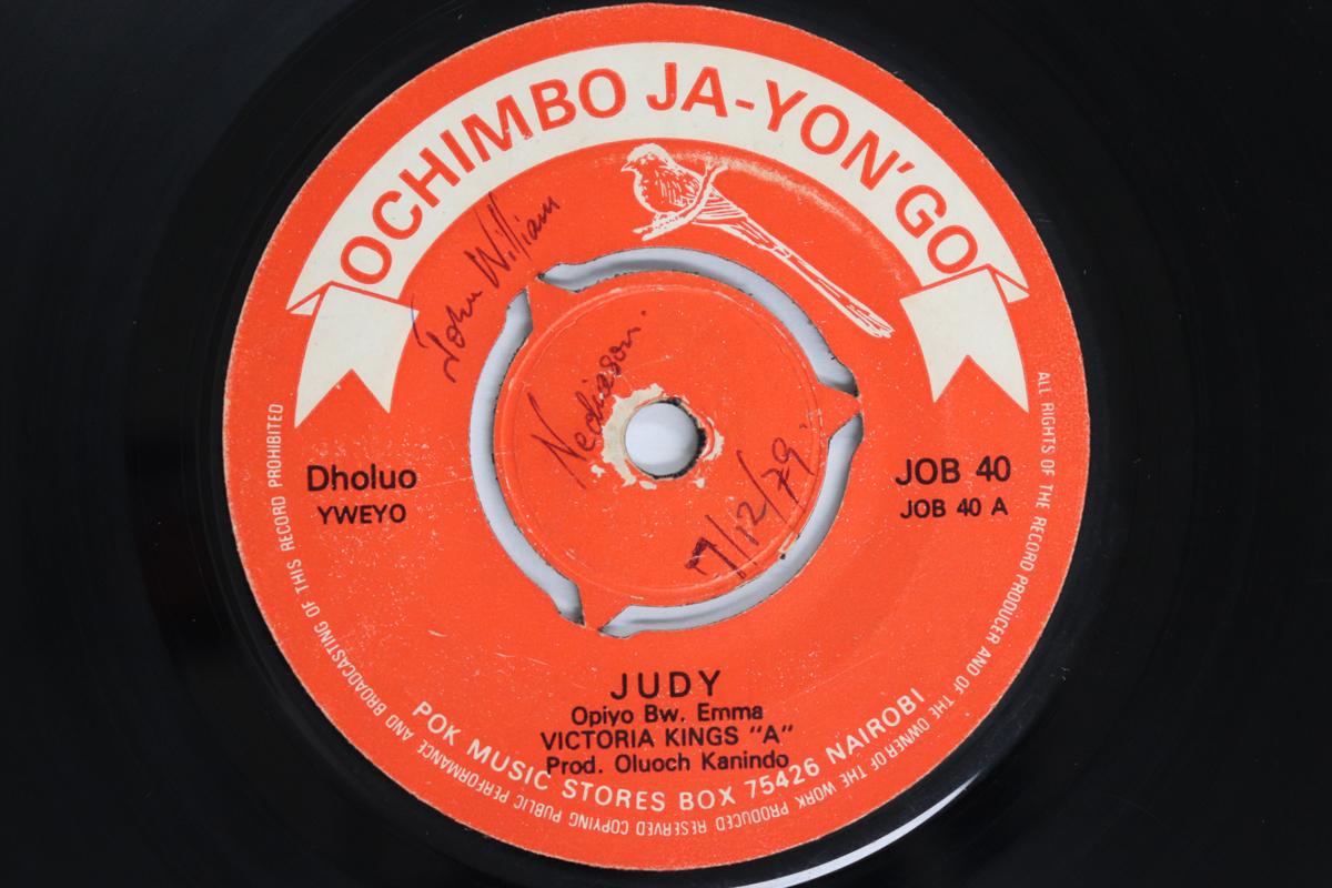 

7inch Record VICTORIA KINGS A - Judy / Belina JOB40 OCHIMBO JA-YON Kenya World Music Used