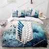 Home Textile Cartoons A-Attack O-On T-Titans Cover Duvet Cover Pillow Case Boy Girl Polyester Bedding Set King Q-Queens Twin Size