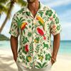 Summer Essential! Hawaiian Tropical Print Short Sleeve Shirt