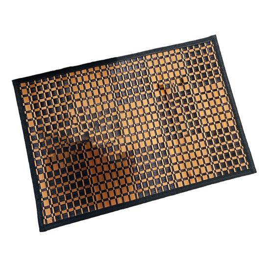 Bamboo Woven Placemat Retangle Shape Thickened Heat-Resistant Oil-Resistant Non-Slip Parties Weddings Banquets