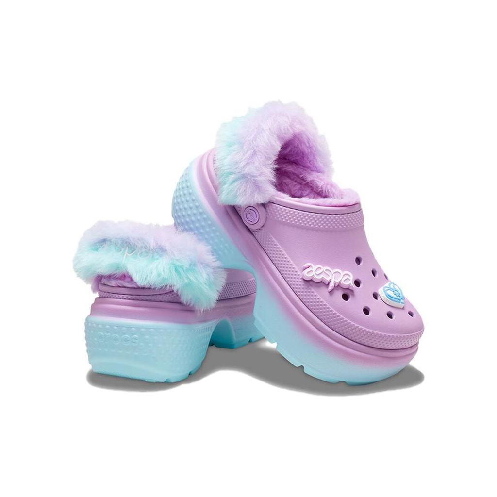Aespa x Crocs Stomp Gefütterter Clog Himmel und Erde Unisex Sneaker Lila Mehrfarbig 208688-90H