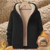 2024 Men's Hooded Winter Jacket: Velvet-Lined, Thick, Loose-Fit, Large Size, Casual Korean Style, Lambskin