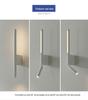 Nordic Style Adjustable LED Bedside Wall Lamp - Rotatable Reading Light for Bedroom or Study.