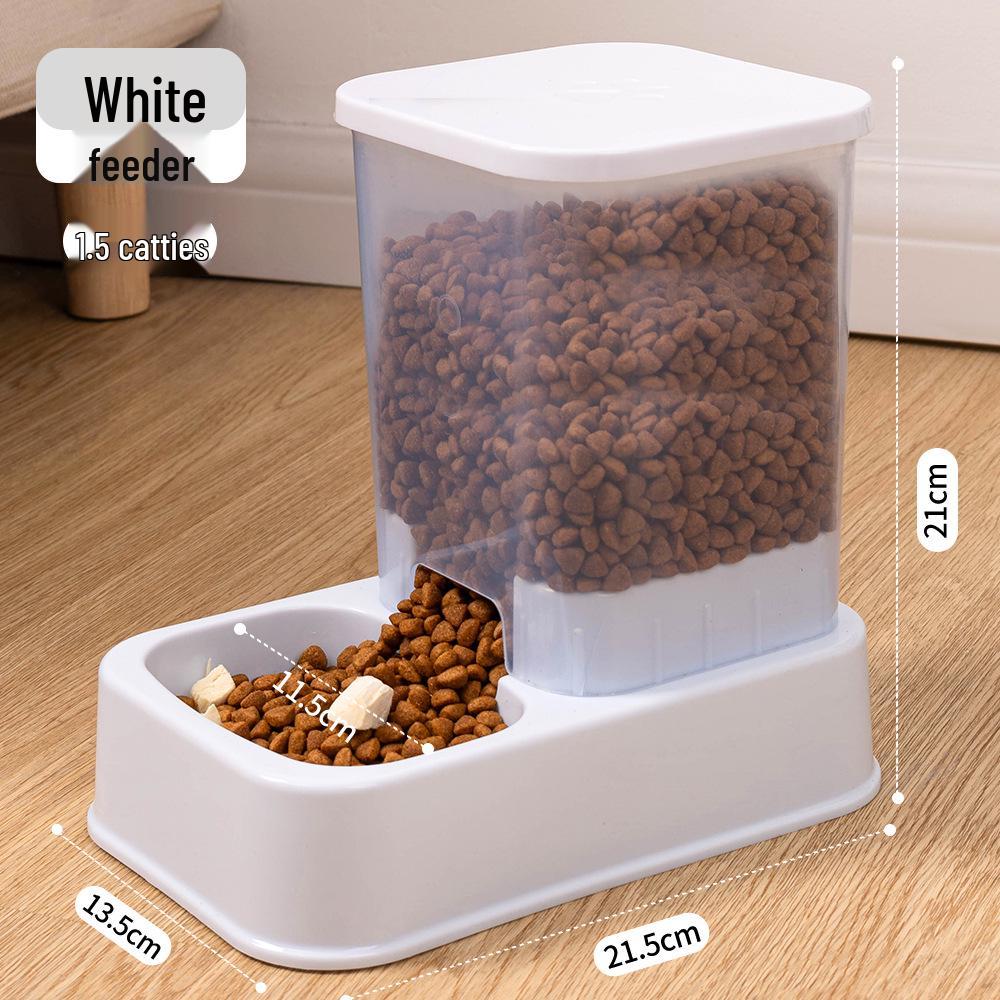 Automatic Double Bowl Pet Feeder: Anti-Spill Cat & Dog Food and Water Bowl Set