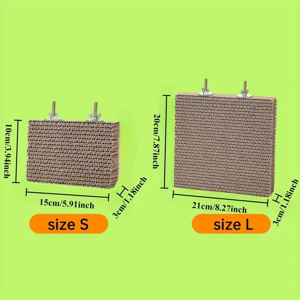 1Set Bird Paper Parakeet Shredding Chewing with cork Parrot Perch Platform Conure Foraging Small Birds Cage Accessory
