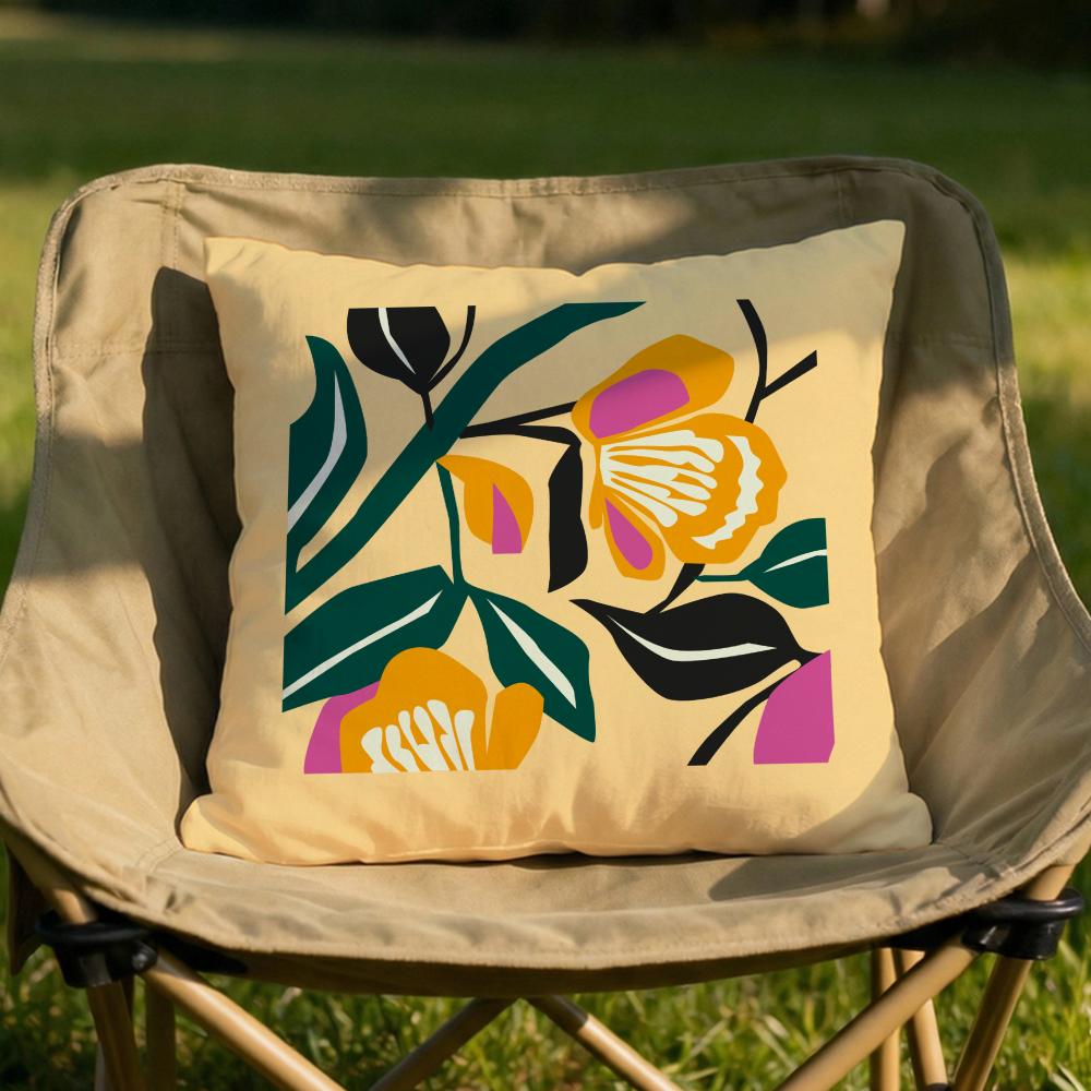Plants and Flowers Cushion Cover Soft Reversible Durable Pillow Cover MultiScene Use for Home Car Daily Comfort