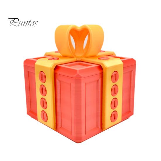 

3D раздражающая подарочная коробка с винтами, подарочная коробка-головоломка с поворотным механизмом для хранения, интерактивная настольная коробка для розыгрышей для рождественского домашнего декора 6 cm красный/синий