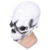 Halloween Scary Skull Mask Adult Full Head Latex Skull Helmet Glowing Eyes with Moving Chin