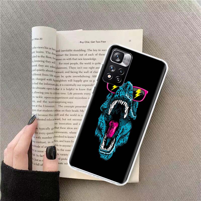 Lovely dinosaur Phone Case For Xiaomi Poco X4 F4 GT X3 NFC X5 X6 X7 Pro 5G M5 M5S M3 F5 Mi F6 F3 F2 F1 Cover Coque Fundas TPU Ca