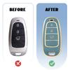3 Buttons Fob Cover For Hyundai Santa Fe Tucson NEXO NX4 Atos Prime Solaris Car Remote Key Case Cover Auto Accessories