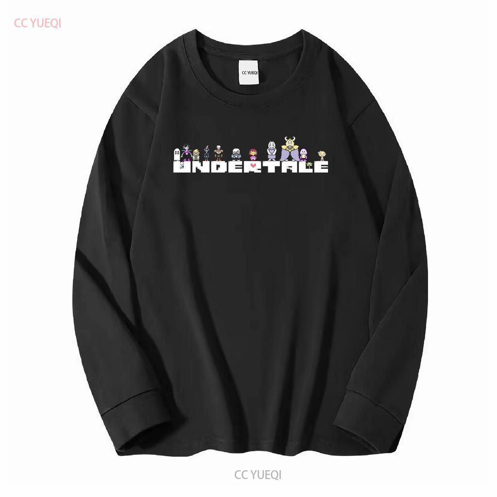 Undertale Všechny Postavy Logo Rpg Hra Sans Asriel Papyrus Frisk Unisex Tričko Vintage Prané Designové Oblečení Unisex
