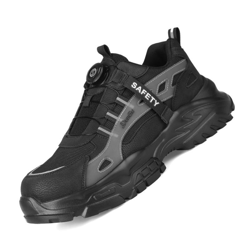 Men s Lightweight Four-Season Protective Shoes: Anti-Smash, Anti-Puncture, Breathable, Anti-Odor, Shock-Absorbing, Wear-Resistant.