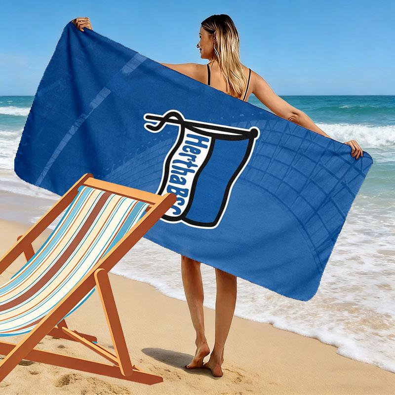 Hertha BSC Print Strandtuch, Großes Weiches Schnelltrocknendes Handtuch für Strand Camping Schwimmen