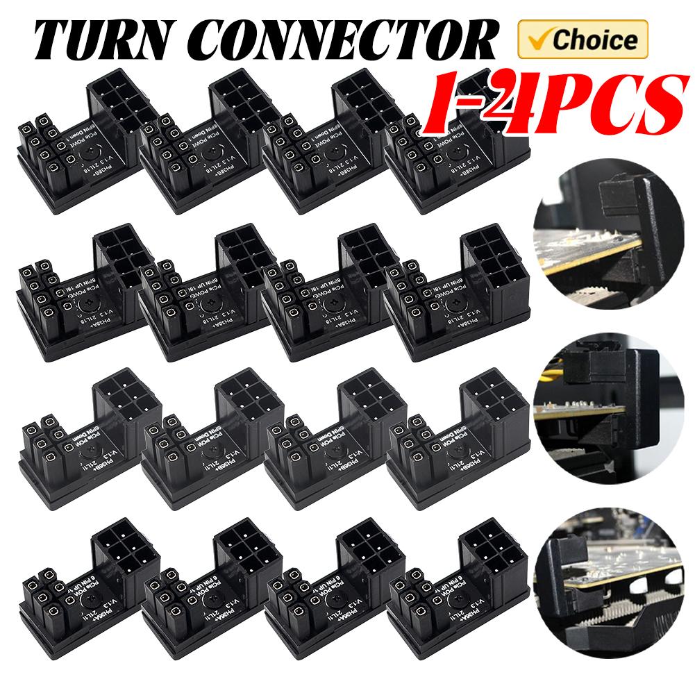 GPU Power Board 8 Pin GPU Power Connector 6 Pin GPU PCIe 180 Degree Angle for PC Computer Graphics Card