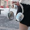 Chrome Skull Design Hard Case Cover AirPods Max Headphones Full Protection Ear Cup Shell