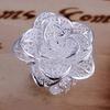 Lady Girl Elegant Silver Plated Hollow Out Flower Shaped Opening Finger Ring