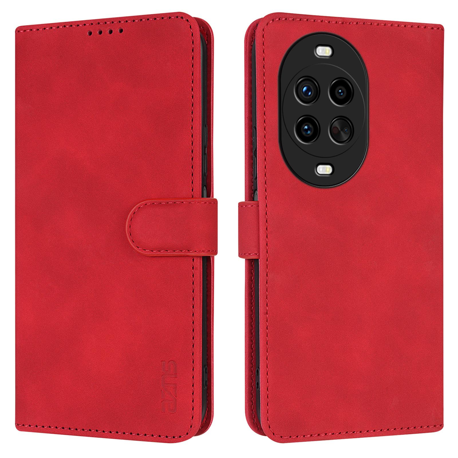

AZNS For Huawei nova 14 Pro 5G Case PU Leather Wallet Phone Cover Red