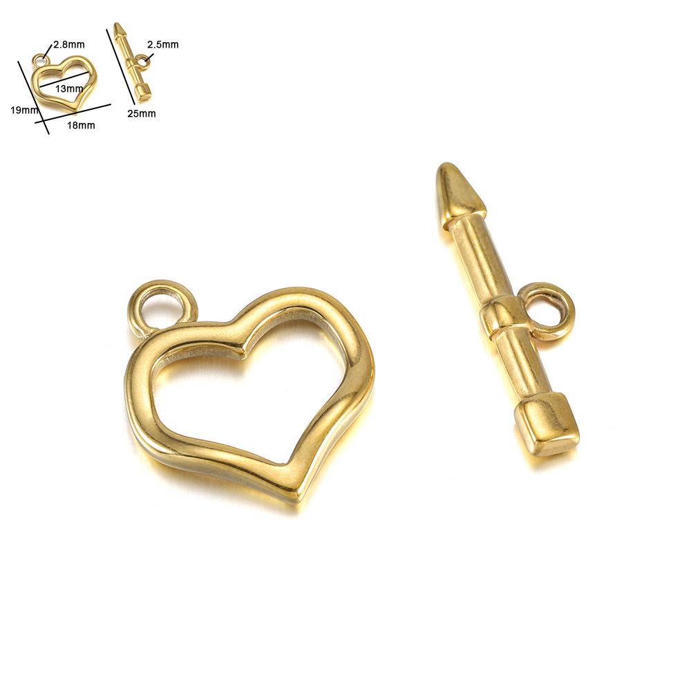 3-6 Sets Gold Color Stainless Steel Fastener Bracelet Toggle Clasp Buckle Connector For Jewelry Making OT Clasps Diy Accessories