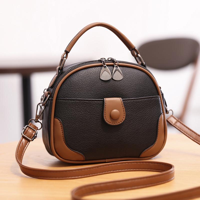 Women s Small Round Bag 2023 New Chaoxiang Style Shoulder Bag Korean Crossbody Bag чёрный