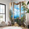 Landscape pattern Bathing Curtain  Bathroom Shower Curtain Waterproof With 12 Hooks Home Deco