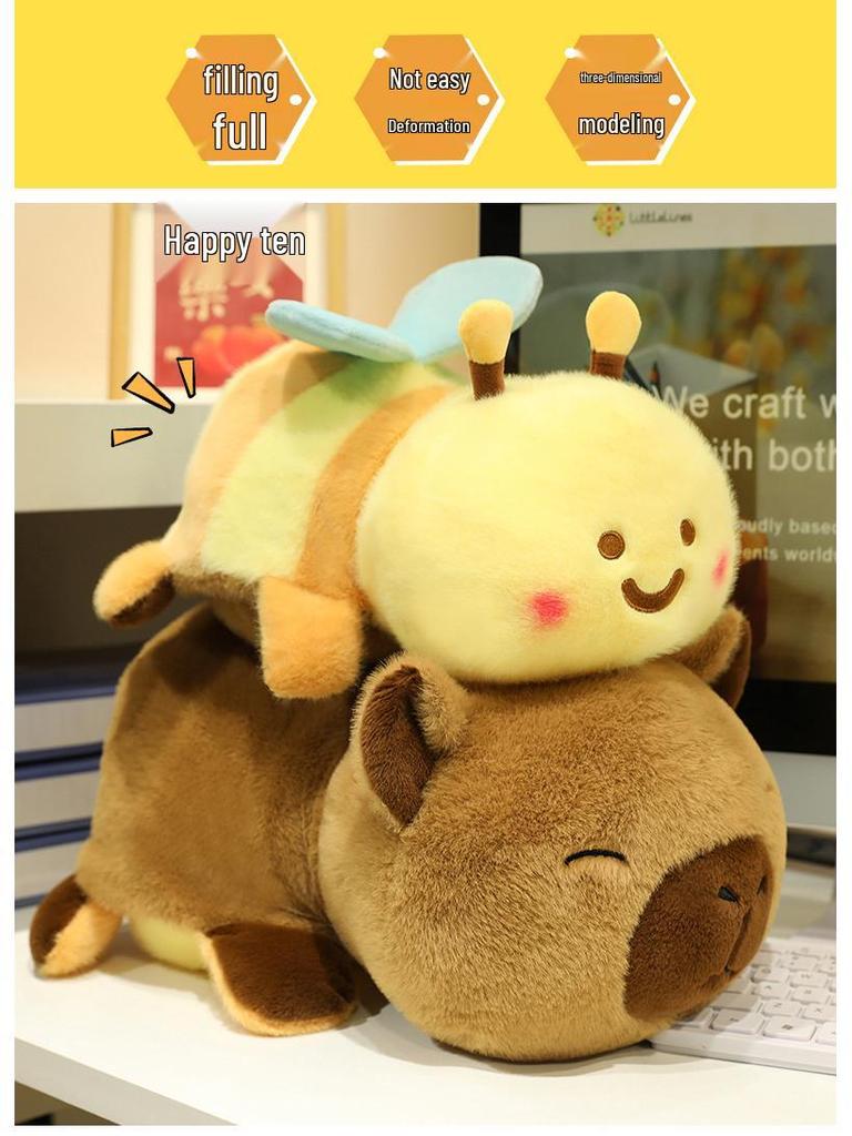Reversible Capybara To Bee Plush Toy