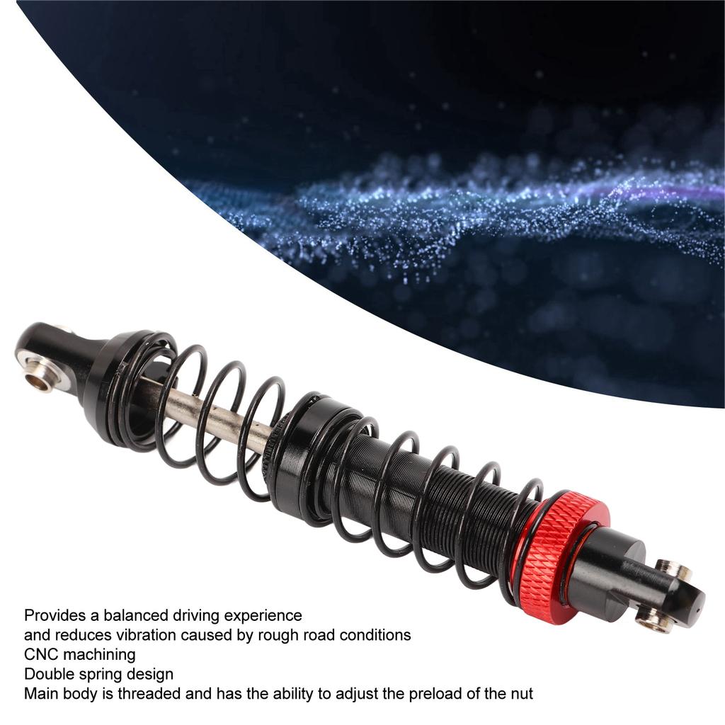 4Pcs RC Shocks Absorber Aluminium Alloy   Dual Section Dual Spring RC Car Damper for 1Celsius10 RC Crawler Car