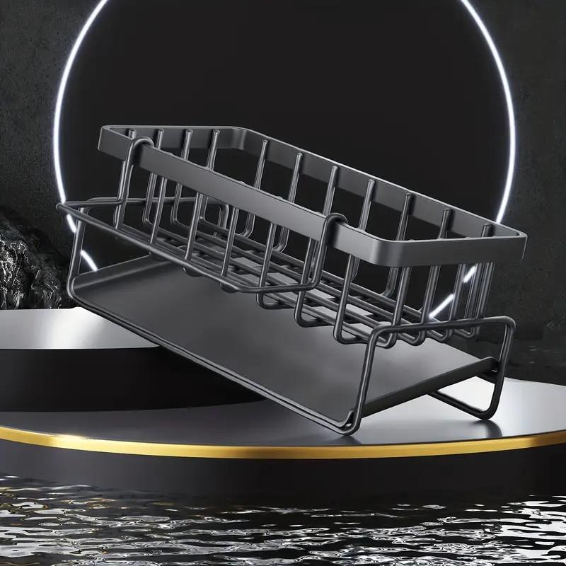 Kuchyňský dřez Odkapávací stojan Organizér ABS plast Samovypouštěcí polička dřezu Držák houbičky na mýdlo Stojan na utěrky Stojan na ručníky filtrační koš